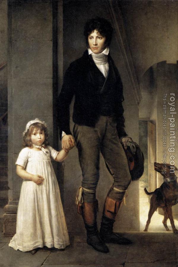 Francois Gerard : Jean Baptist Isabey Miniaturist With His Daughter